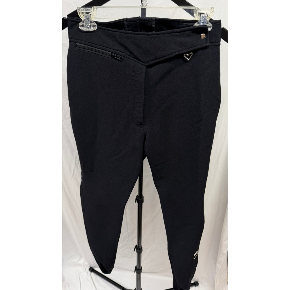 Obermeyer Vintage Women's 14R‎ Black Wool Blend Stirrup Ski Pants - Picture 2 of 9